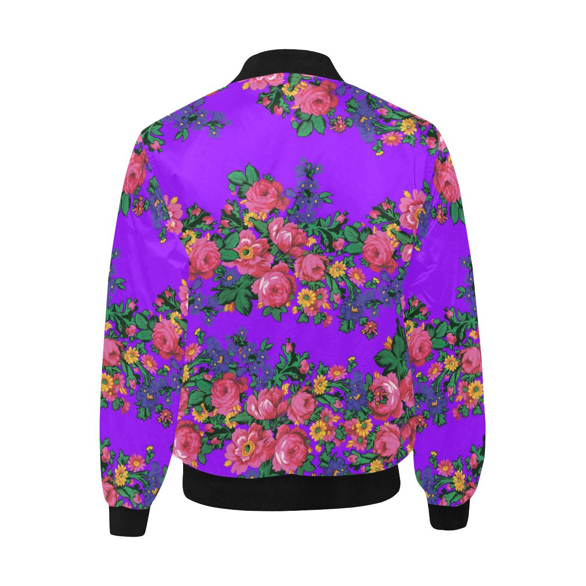 Kokum's Revenge-Lilac Unisex Heavy Bomber Jacket with Quilted Lining All Over Print Quilted Jacket for Men (H33) e-joyer 