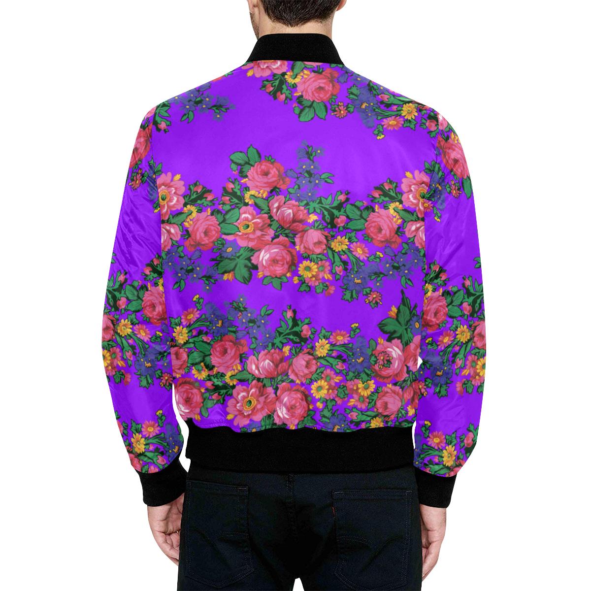 Kokum's Revenge-Lilac Unisex Heavy Bomber Jacket with Quilted Lining All Over Print Quilted Jacket for Men (H33) e-joyer 