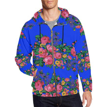 Load image into Gallery viewer, Kokum&#39;s Revenge- Royal All Over Print Full Zip Hoodie for Men (Model H14) All Over Print Full Zip Hoodie for Men (H14) e-joyer 
