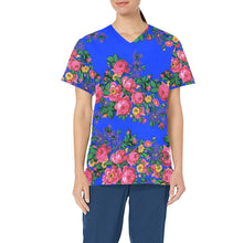 Load image into Gallery viewer, Kokum&#39;s Revenge Royal All Over Print Scrub Top Scrub Top e-joyer 
