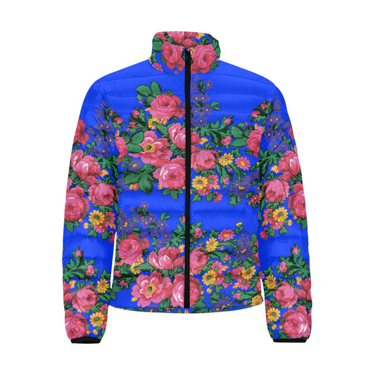 Kokum's Revenge- Royal Men's Stand Collar Padded Jacket (Model H41) Men's Stand Collar Padded Jacket (H41) e-joyer 