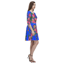 Load image into Gallery viewer, Kokum&#39;s Revenge- Royal Tethys Half-Sleeve Skater Dress(Model D20) Tethys Half-Sleeve Skater Dress (D20) e-joyer 
