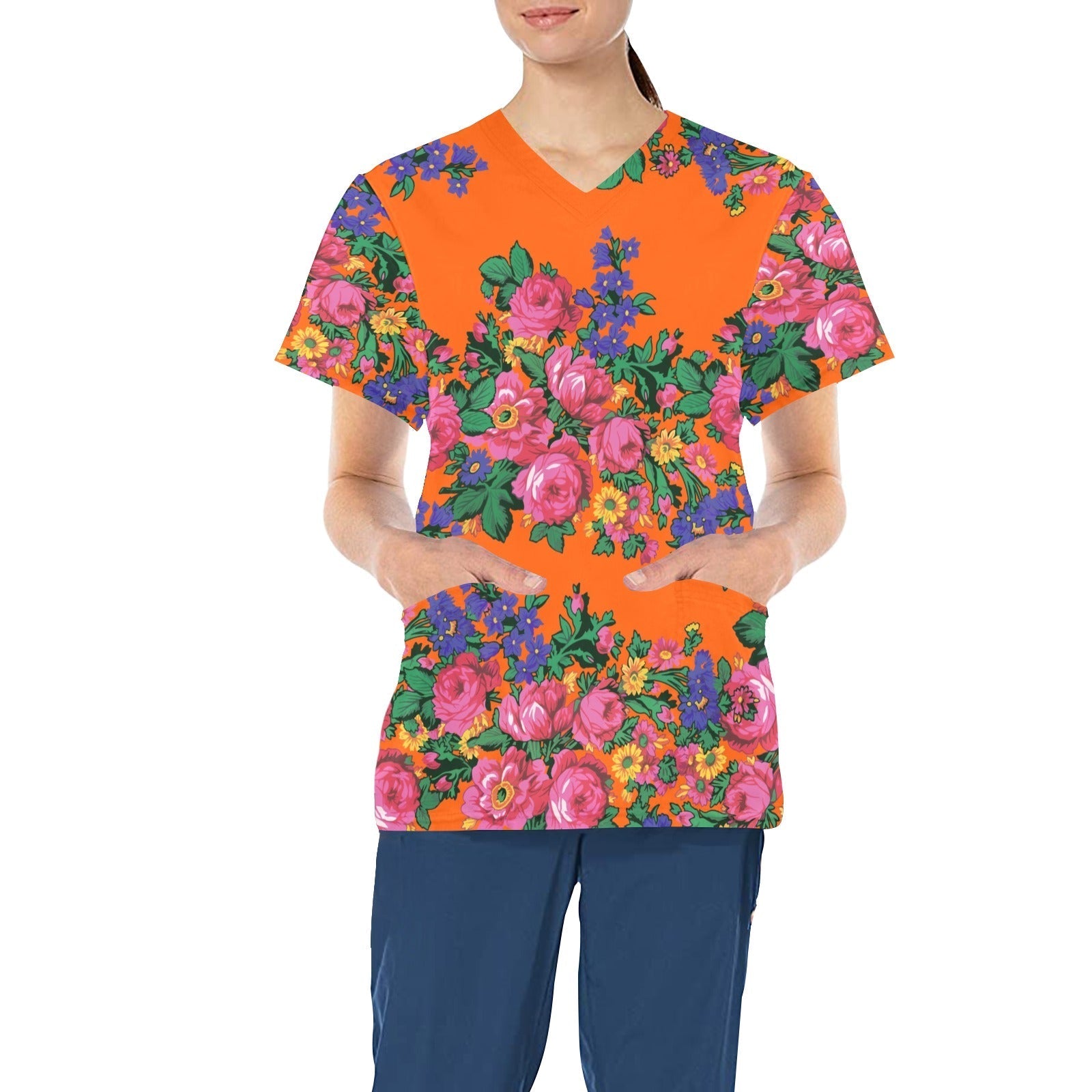 Kokum's Revenge Sierra All Over Print Scrub Top Scrub Top e-joyer 