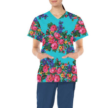 Load image into Gallery viewer, Kokum&#39;s Revenge Sky All Over Print Scrub Top Scrub Top e-joyer 
