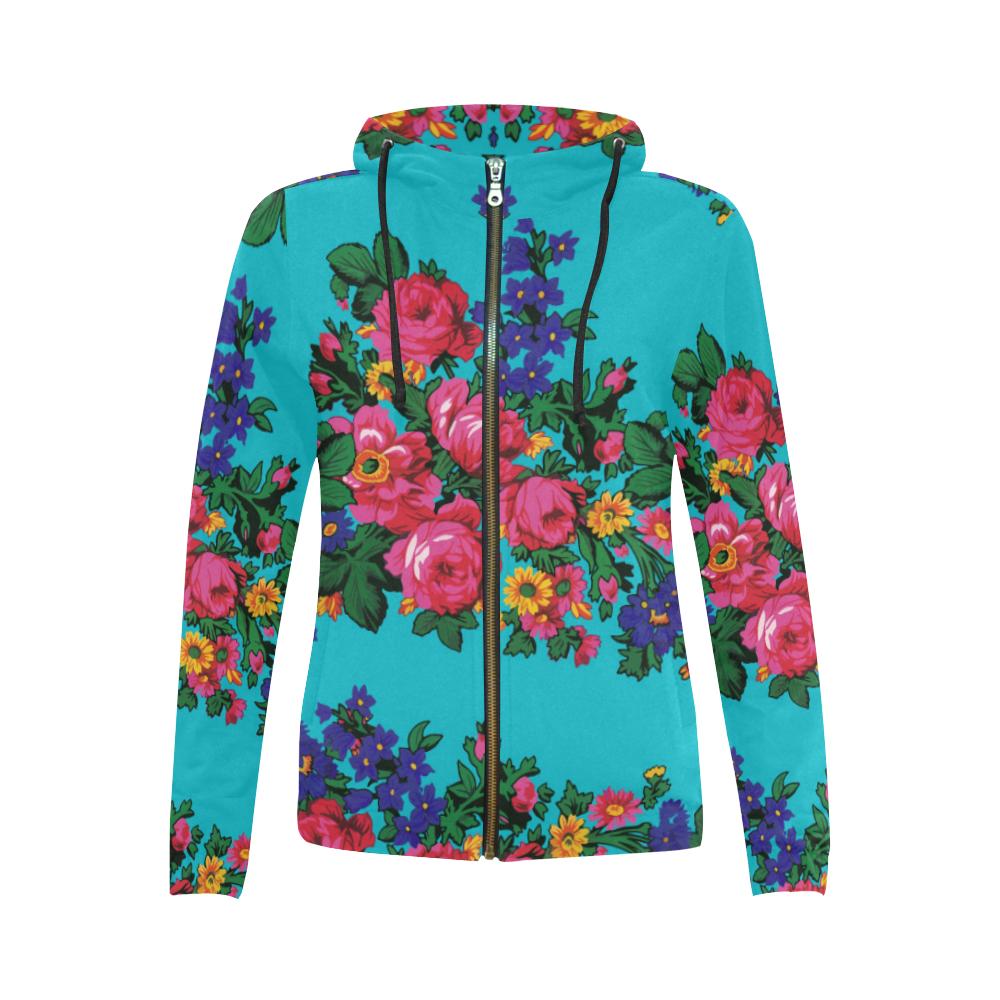 Kokum's Revenge Sky Full Zip Hoodie by 49 Dzine