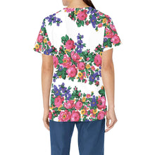 Load image into Gallery viewer, Kokum&#39;s Revenge White All Over Print Scrub Top Scrub Top e-joyer 
