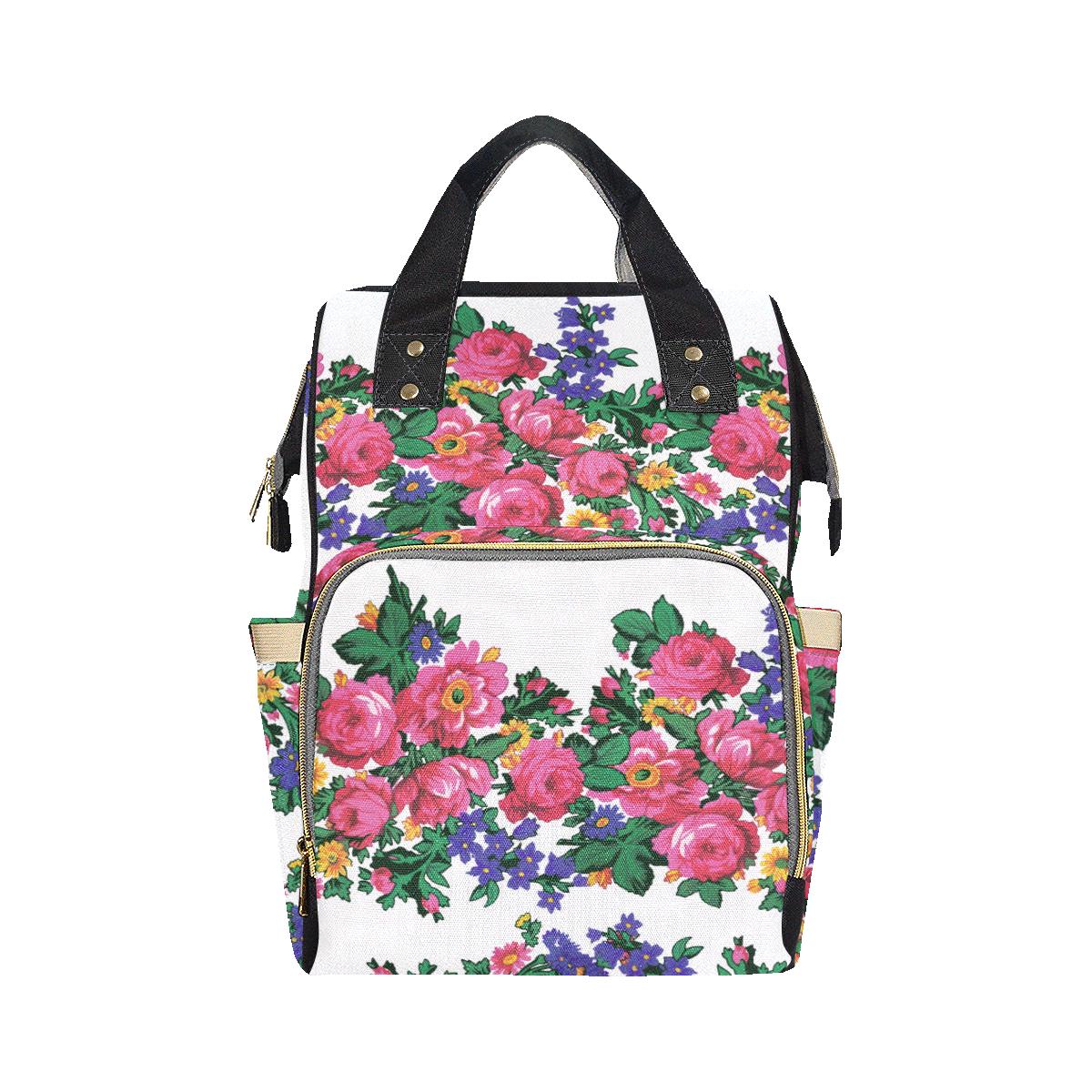 Kokum's Revenge White Diaper Bag by 49 Dzine