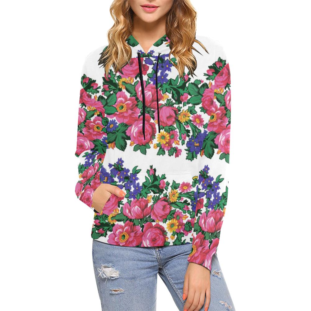 Kokum's Revenge-White Hoodie for Women by 49 Dzine