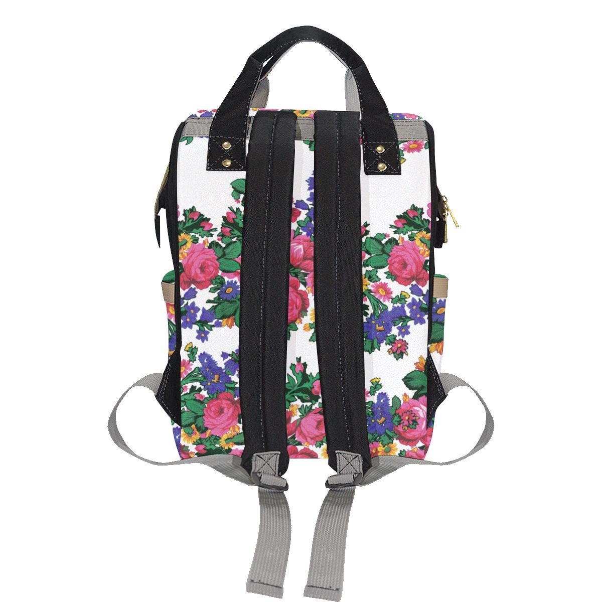 Kokum's Revenge-White Multi-Function Diaper Backpack (Model 1688) Diaper Backpack (1688) e-joyer 