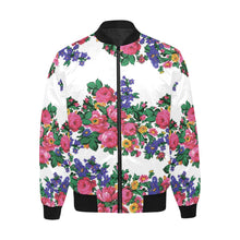 Load image into Gallery viewer, Kokum&#39;s Revenge-White Unisex Heavy Bomber Jacket with Quilted Lining All Over Print Quilted Jacket for Men (H33) e-joyer 
