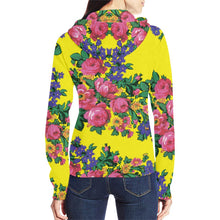 Load image into Gallery viewer, Kokum&#39;s Revenge-Yellow All Over Print Full Zip Hoodie for Women (Model H14) All Over Print Full Zip Hoodie for Women (H14) e-joyer 
