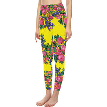 Load image into Gallery viewer, Kokum&#39;s Revenge Yellow All Over Print High-Waisted Leggings (Model L36) High-Waisted Leggings (L36) e-joyer 
