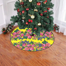 Load image into Gallery viewer, Kokum&#39;s Revenge-Yellow Christmas Tree Skirt 47&quot; x 47&quot; Christmas Tree Skirt e-joyer 
