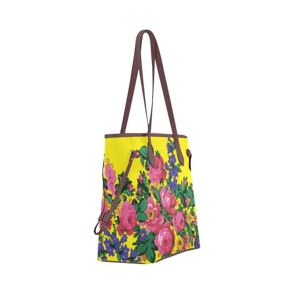 Kokum's Revenge-Yellow Clover Canvas Tote Bag (Model 1661) Clover Canvas Tote Bag (1661) e-joyer 