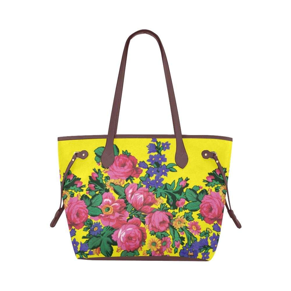 Kokum's Revenge-Yellow Clover Canvas Tote Bag (Model 1661) Clover Canvas Tote Bag (1661) e-joyer 