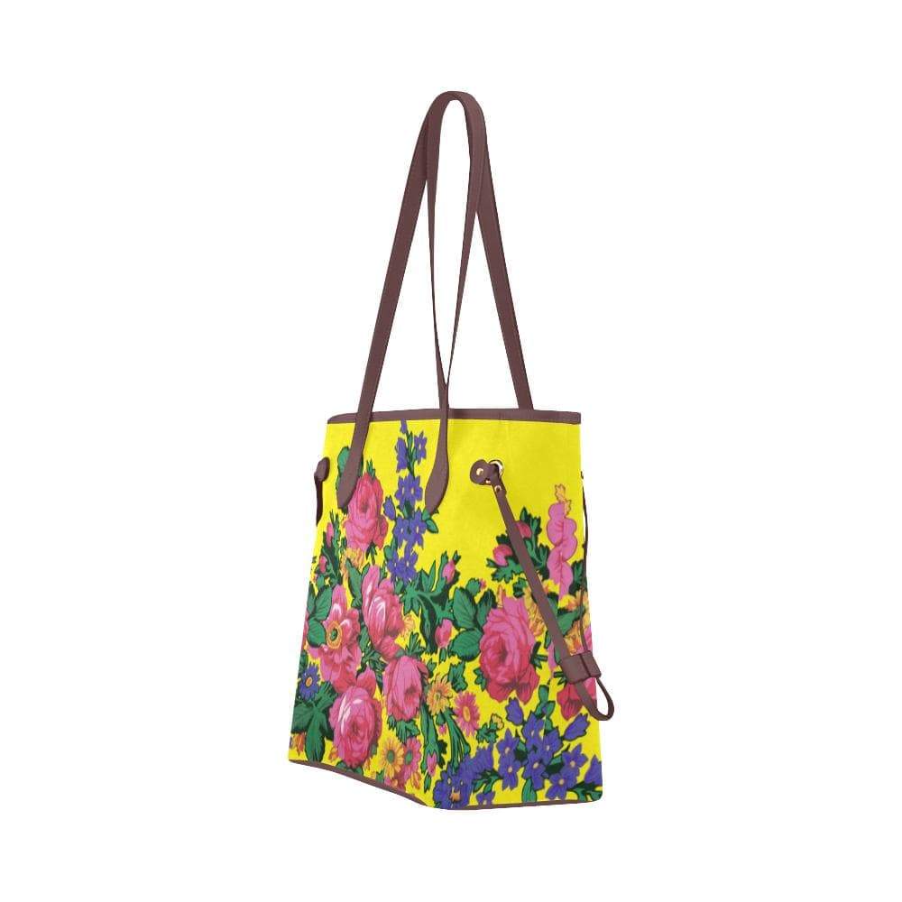 Kokum's Revenge-Yellow Clover Canvas Tote Bag (Model 1661) Clover Canvas Tote Bag (1661) e-joyer 