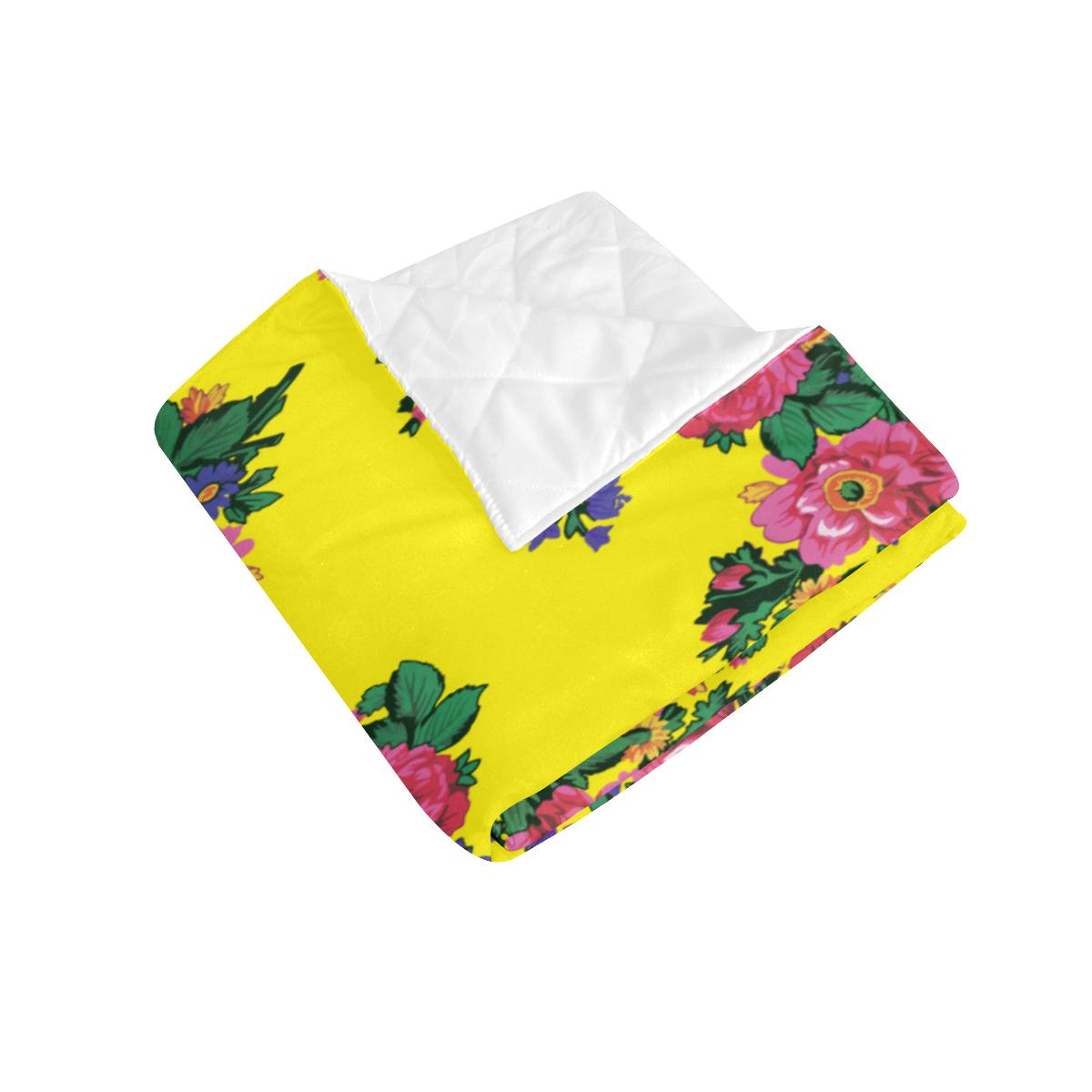 Kokum's Revenge-Yellow Quilt 70"x80" blanket e-joyer 