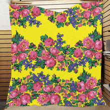 Load image into Gallery viewer, Kokum&#39;s Revenge-Yellow Quilt 70&quot;x80&quot; blanket e-joyer 
