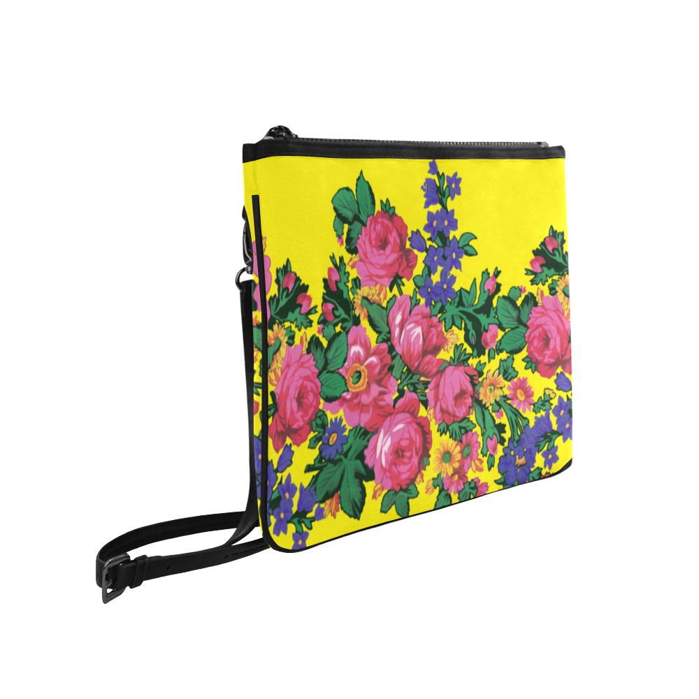 Kokum's Revenge-Yellow Slim Clutch Bag (Model 1668) Slim Clutch Bags (1668) e-joyer 