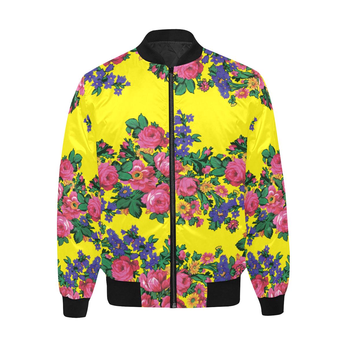 Kokum's Revenge-Yellow Unisex Heavy Bomber Jacket with Quilted Lining All Over Print Quilted Jacket for Men (H33) e-joyer 