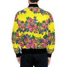 Load image into Gallery viewer, Kokum&#39;s Revenge-Yellow Unisex Heavy Bomber Jacket with Quilted Lining All Over Print Quilted Jacket for Men (H33) e-joyer 
