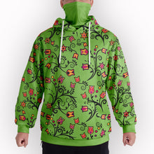 Load image into Gallery viewer, Light Green Yellow Star Hoodie with Face Cover 49 Dzine 
