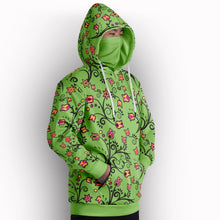 Load image into Gallery viewer, Light Green Yellow Star Hoodie with Face Cover 49 Dzine 
