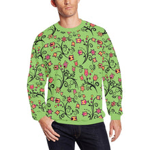 Load image into Gallery viewer, LightGreen Yellow Star All Over Print Crewneck Sweatshirt for Men (Model H18) shirt e-joyer 
