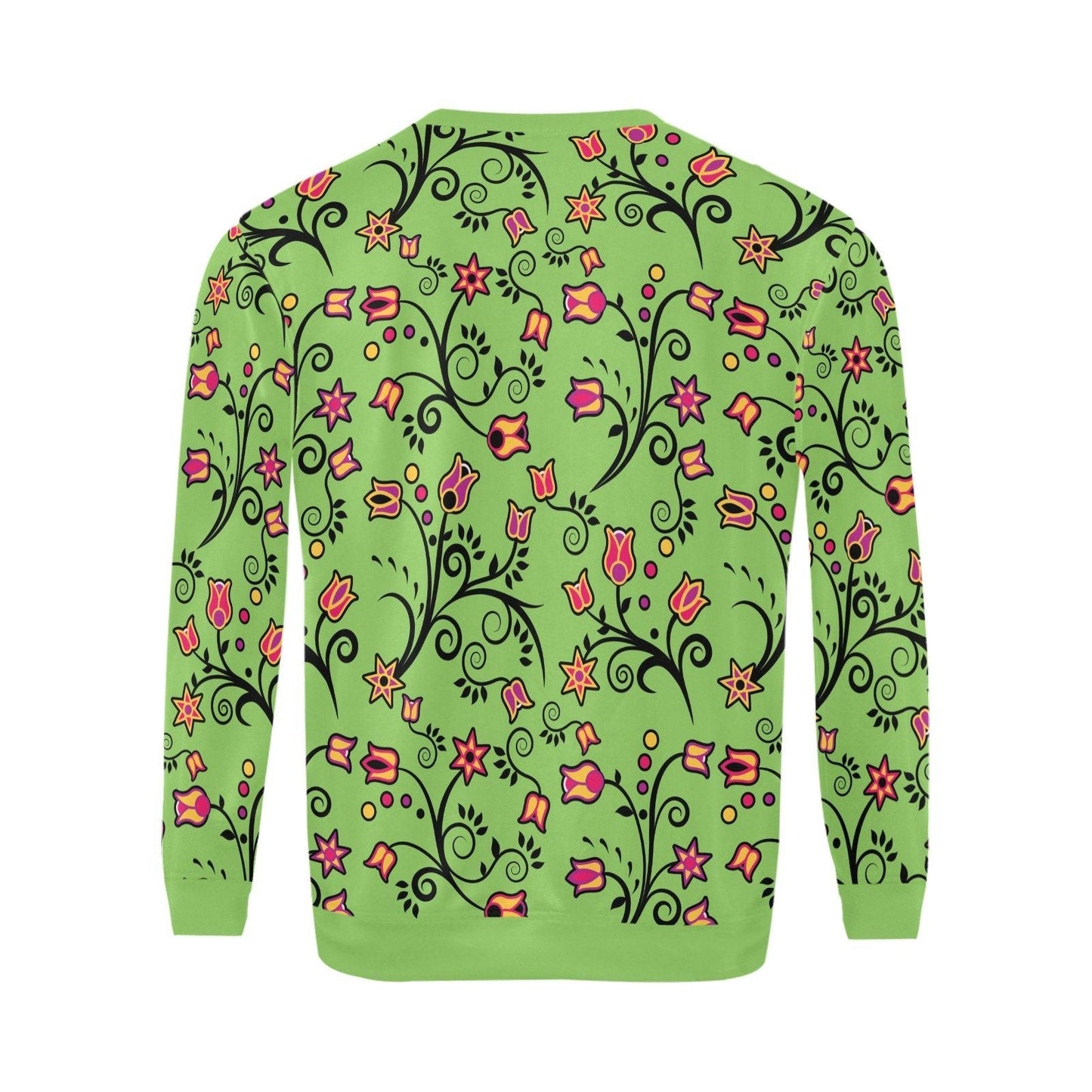 LightGreen Yellow Star All Over Print Crewneck Sweatshirt for Men (Model H18) shirt e-joyer 