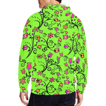 Load image into Gallery viewer, LightGreen Yellow Star All Over Print Full Zip Hoodie for Men (Model H14) hoodie e-joyer 
