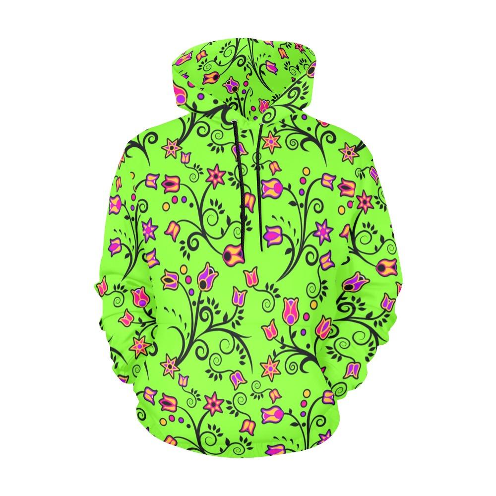 LightGreen Yellow Star All Over Print Hoodie for Men (USA Size) (Model H13) All Over Print Hoodie for Men (H13) e-joyer 