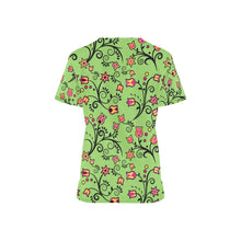 Load image into Gallery viewer, LightGreen Yellow Star All Over Print Scrub Top Scrub Top e-joyer 
