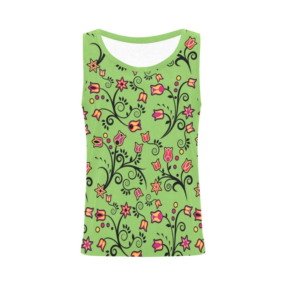 LightGreen Yellow Star All Over Print Tank Top for Women (Model T43) All Over Print Tank Top for Women (T43) e-joyer 