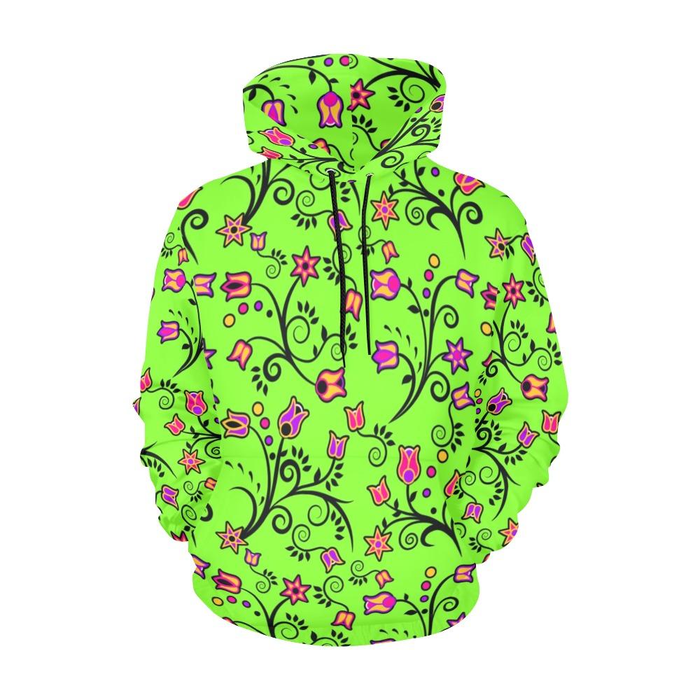 LightGreen Yellow Star Hoodie for Women by 49 Dzine