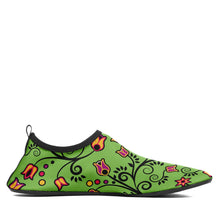 Load image into Gallery viewer, LightGreen Yellow Star Kid&#39;s Sockamoccs Slip On Shoes Herman 
