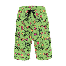 Load image into Gallery viewer, LightGreen Yellow Star Men&#39;s All Over Print Casual Shorts (Model L23) short e-joyer 
