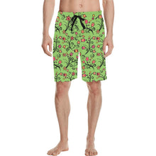 Load image into Gallery viewer, LightGreen Yellow Star Men&#39;s All Over Print Casual Shorts (Model L23) short e-joyer 
