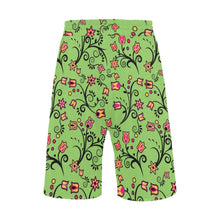 Load image into Gallery viewer, LightGreen Yellow Star Men&#39;s All Over Print Casual Shorts (Model L23) short e-joyer 
