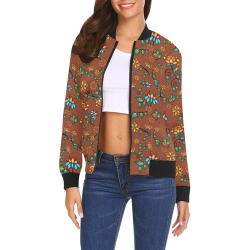Lily Sierra All Over Print Bomber Jacket for Women (Model H19) Jacket e-joyer 