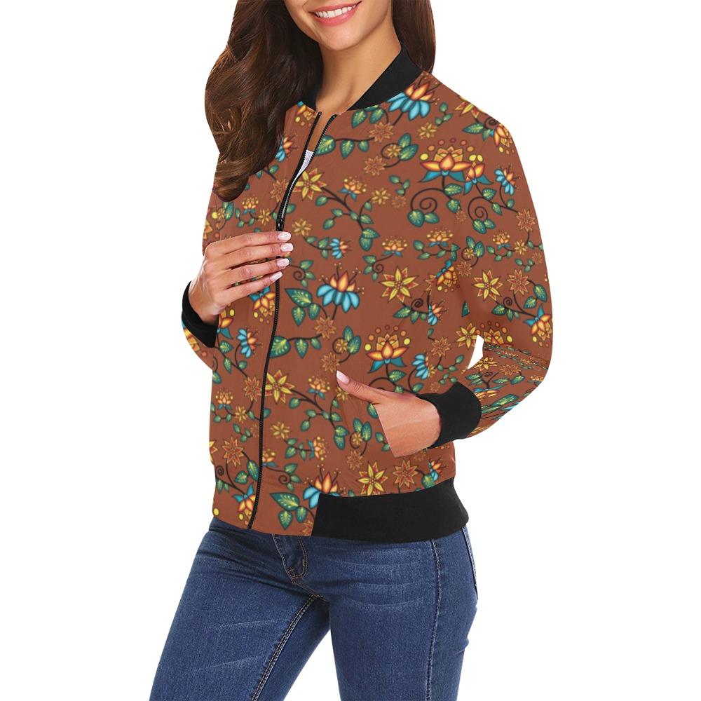 Lily Sierra All Over Print Bomber Jacket for Women (Model H19) Jacket e-joyer 