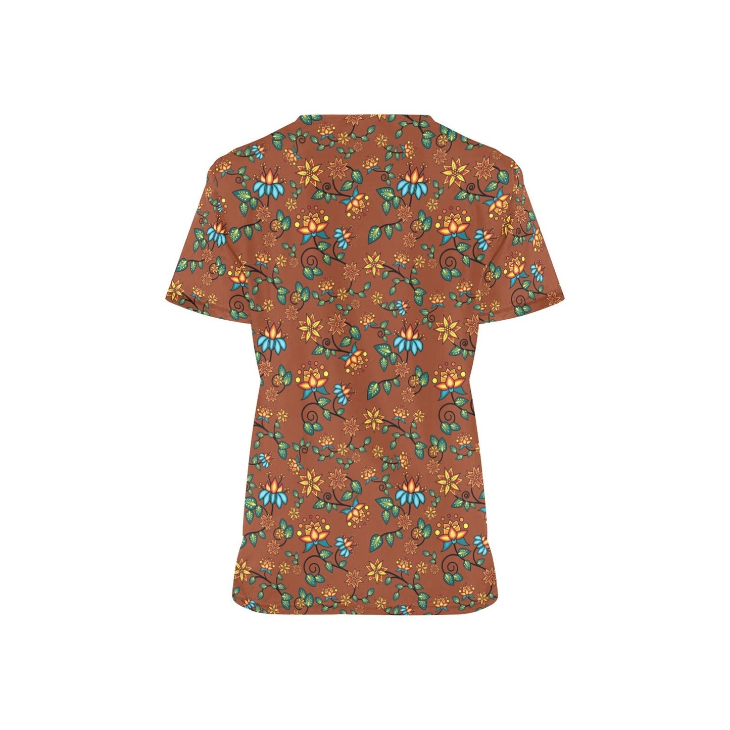 Lily Sierra All Over Print Scrub Top Scrub Top e-joyer 