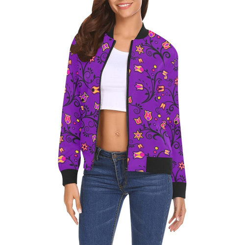 Lolipop Star All Over Print Bomber Jacket for Women (Model H19) Jacket e-joyer 