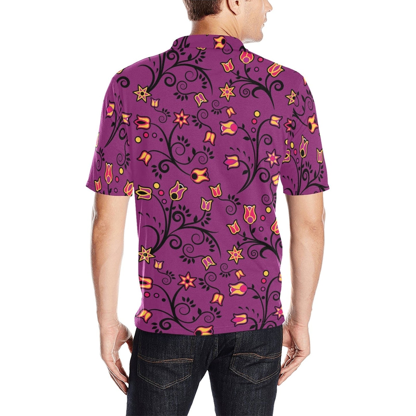 Lollipop Star Men's All Over Print Polo Shirt (Model T55) Men's Polo Shirt (Model T55) e-joyer 