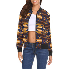 Load image into Gallery viewer, Marron Cloud All Over Print Bomber Jacket for Women (Model H19) Jacket e-joyer 
