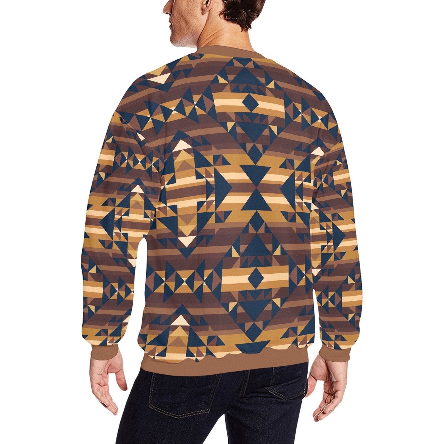 Marron Cloud All Over Print Crewneck Sweatshirt for Men (Model H18) shirt e-joyer 