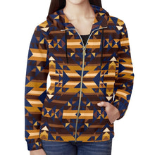 Load image into Gallery viewer, Marron Cloud All Over Print Full Zip Hoodie for Women (Model H14) hoodie e-joyer 
