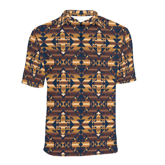Marron Cloud Men's All Over Print Polo Shirt (Model T55) Men's Polo Shirt (Model T55) e-joyer 
