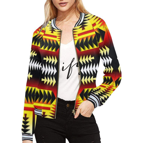 Medicine Wheel Sage All Over Print Bomber Jacket for Women (Model H21) All Over Print Bomber Jacket for Women (H21) e-joyer 