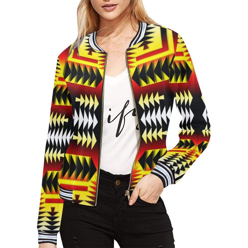 Medicine Wheel Sage All Over Print Bomber Jacket for Women (Model H21) All Over Print Bomber Jacket for Women (H21) e-joyer 