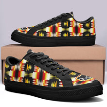 Load image into Gallery viewer, Medicine Wheel Sage Bearpaw Aapisi Low Top Canvas Shoes Black Sole 49 Dzine 
